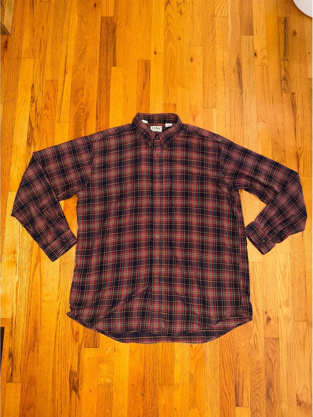Vintage L.L.Bean Northwoods Flannel Shirt XXL Tall Plaid 100% Cotton Canada